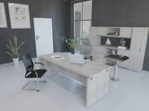 escritorio para computadora en una oficina moderna